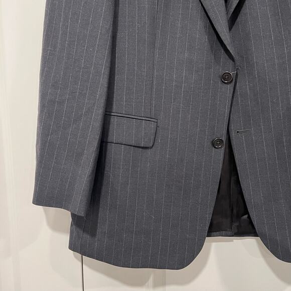Brooks Brothers 346 Men's Sports Jacket Wool Grey Pinstripe Size‎ 42R - Picture 2 of 11